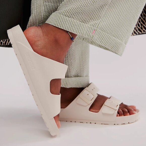 Birkenstock Eva Arizona Sandals Eggshell - Picture 2 of 3